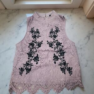 Miss Chievous Floral Lace Sleeveless Top